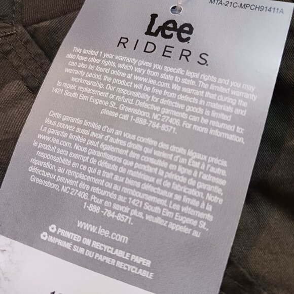 Lee Riders Womens Plus Comfort Waist Camouflage  Midrise Utility Shorts Size 20W - Picture 14 of 14